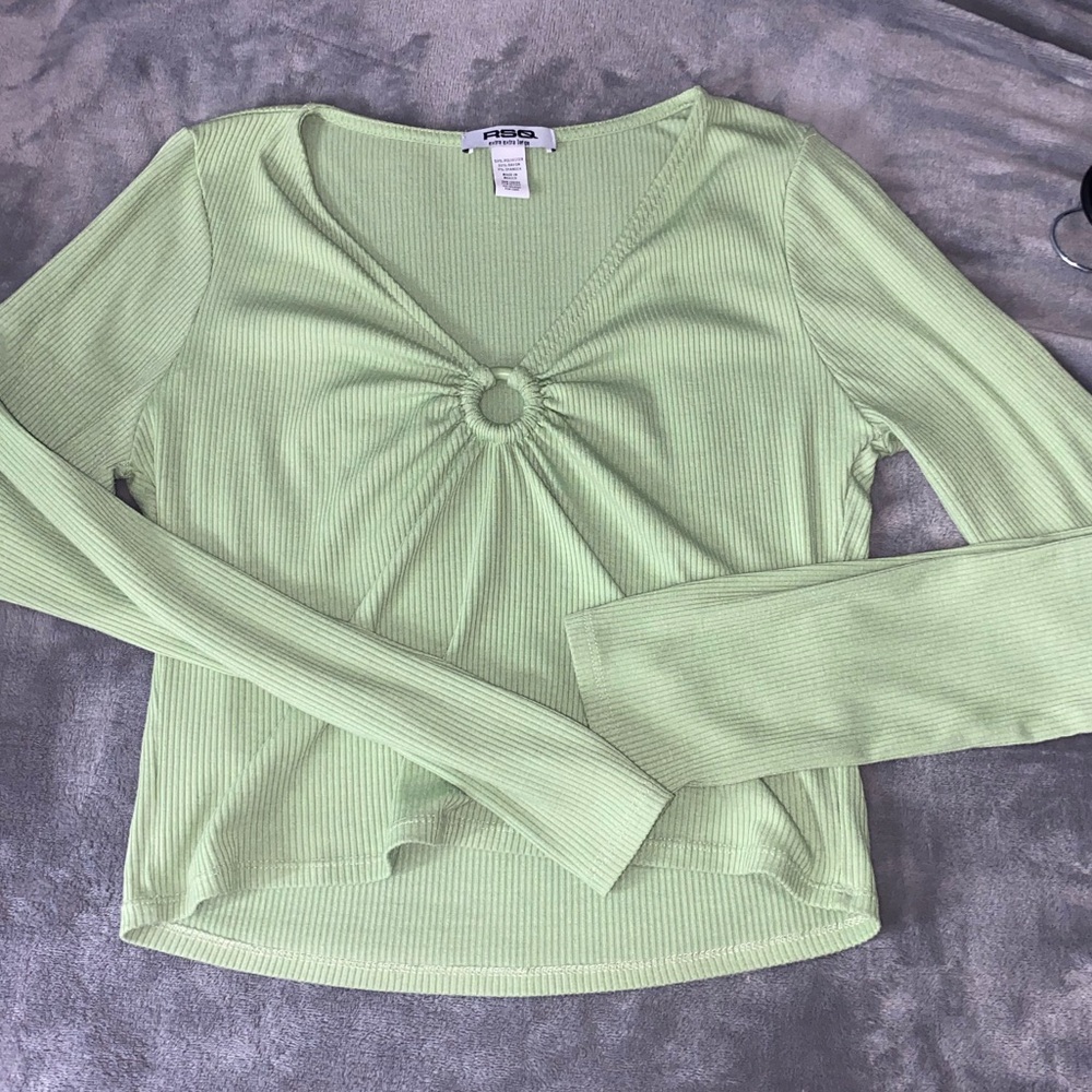 Green long sleeve top